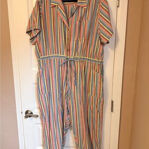 Multicolor Striped Women's Jumpsuit